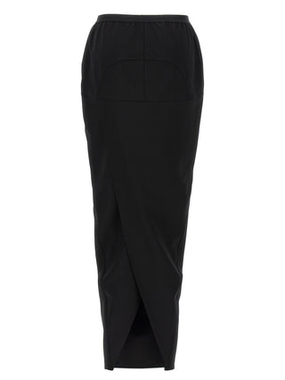 Rick Owens Black Wool Mini Skirt