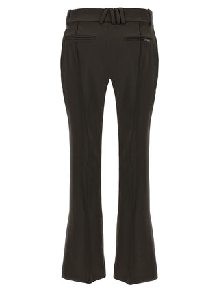 The Attico Brown Virgin Wool Flared Pants