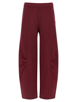 ROTATE BIRGER CHRISTENSEN Bordeaux Cotton Joggers (Workout Pants)