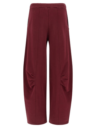 ROTATE BIRGER CHRISTENSEN Bordeaux Cotton Joggers (Workout Pants)