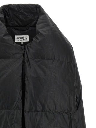 MM6 Maison Margiela Black Viscose Coat