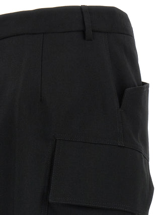 Rick Owens Black Wool Midi Skirt
