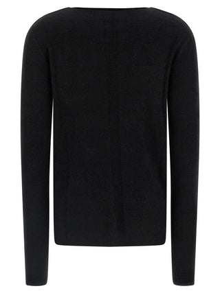 Rick Owens Black Wool Cardigan