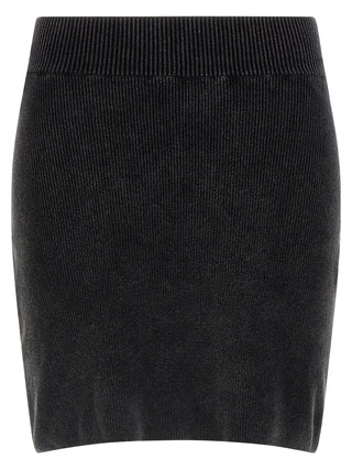 Alexander Wang Black Cotton Long Skirt