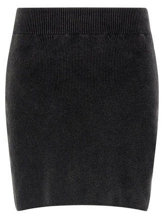 Alexander Wang Black Cotton Long Skirt