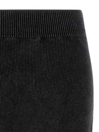 Alexander Wang Black Cotton Long Skirt