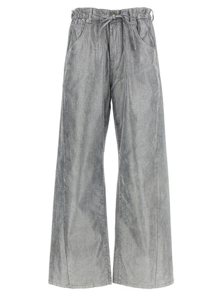 Darkpark Silver Cotton Jeans Denim