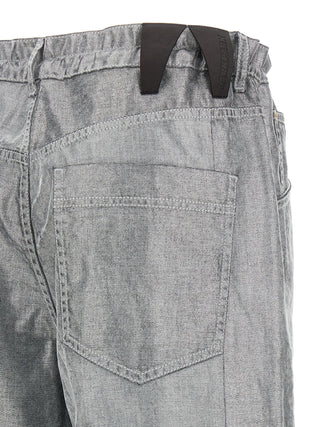 Darkpark Silver Cotton Jeans Denim