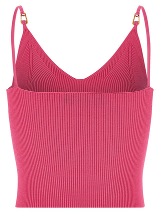 Versace Fuchsia Viscose Sleeveles T-Shirt