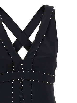 Giovanni Bedin Black Acetate Short Dress