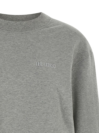 The Attico Gray Cotton Short Dress