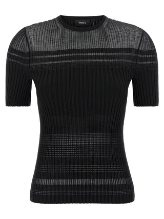 Theory Black Viscose T-Shirt