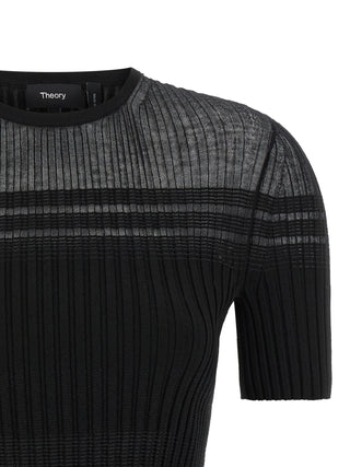 Theory Black Viscose T-Shirt