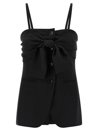 Max Mara Black Virgin Wool Tank Tops