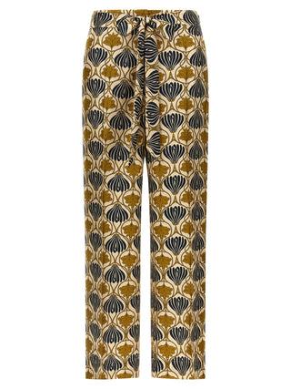 Max Mara Multicolor Silk Casual Pants