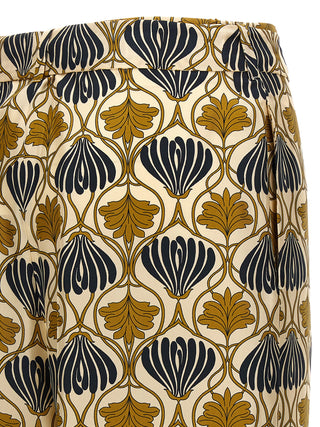 Max Mara Multicolor Silk Casual Pants