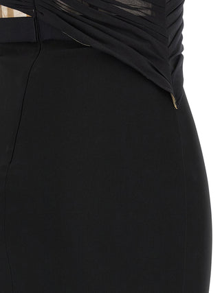 Nensi Dojaka Black Viscose Long Dress