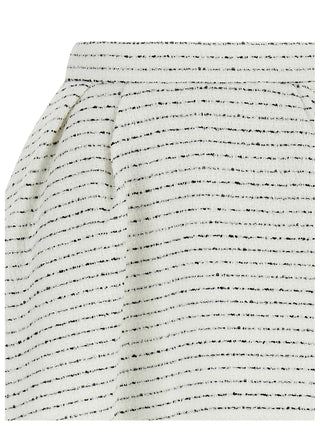 Alessandra Rich White Polyamide Long Skirt