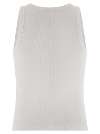 Givenchy White Cotton Sleeveles T-Shirt