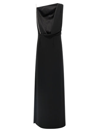 Max Mara Black Triacetate Long Dress