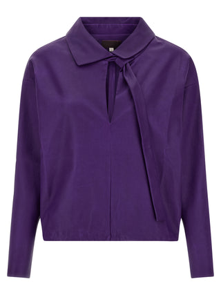STOULS Purple Lamb Leather Blouse