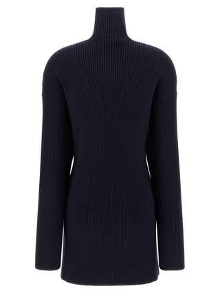 Balenciaga Blue Wool Short Dress
