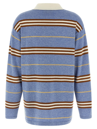 Guest in Residence Blue Cashmere Polo Shirt