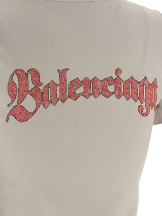 Balenciaga Gray Cotton T-Shirt