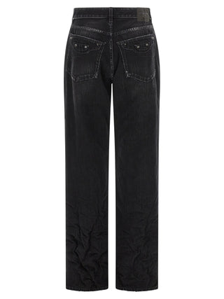 Balenciaga Black Cotton Straight-Leg Jeans