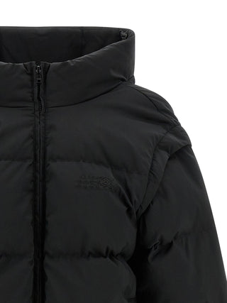 MM6 Maison Margiela Black Polyester Full-Length Jacket