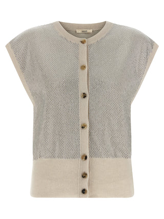 Haikure Beige Virgin Wool Sleeveless Jacket
