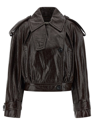 Sportmax Brown Cotton Coat