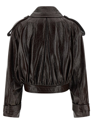 Sportmax Brown Cotton Coat
