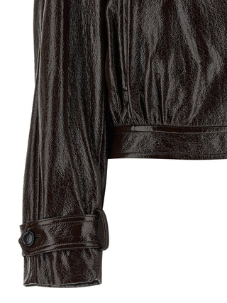 Sportmax Brown Cotton Coat