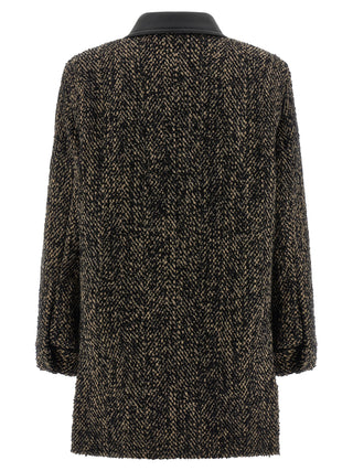 Max Mara Multicolor Virgin Wool Shell Jacket
