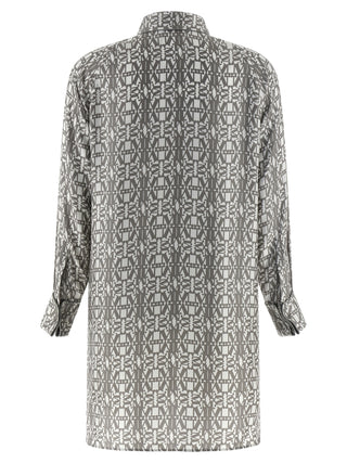 Max Mara Gray Silk Short Dress