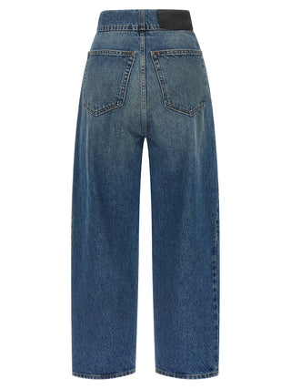 MM6 Maison Margiela Blue Cotton Straight-Leg Jeans