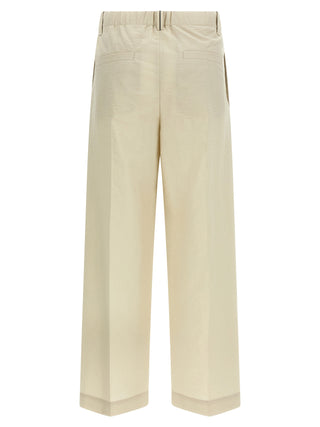 Brunello Cucinelli White Cotton Dress Pants