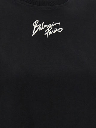 Balmain Black Cotton T-Shirt