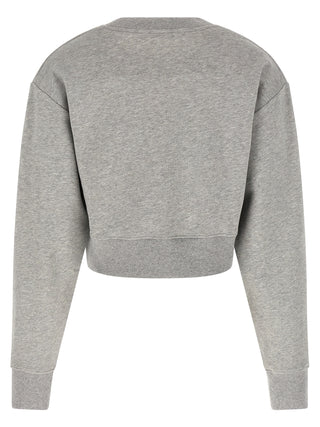 Balmain Gray Cotton Sweatshirt