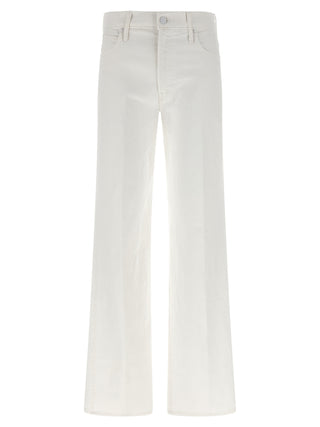 Mother Denim White Cotton Flared Jeans