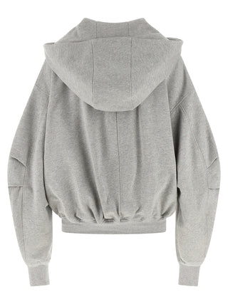 The Attico Gray Cotton Sweatshirt