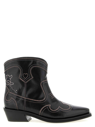 Ganni Black Polyethylene Chelsea Boots