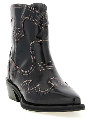 Ganni Black Polyethylene Chelsea Boots
