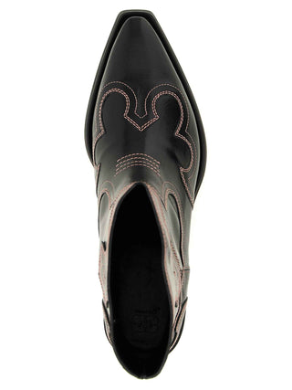 Ganni Black Polyethylene Chelsea Boots