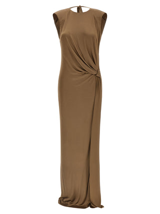 Elisabetta Franchi Beige Viscose Long Dress