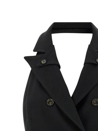 Elisabetta Franchi Black Viscose Short Dress