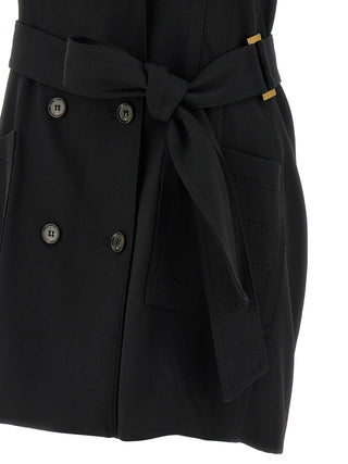 Elisabetta Franchi Black Viscose Short Dress