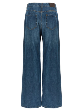 Brunello Cucinelli Blue Cotton Relaxed Fit Jeans