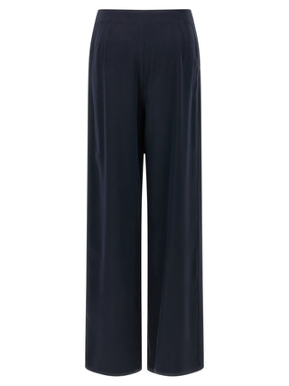 Max Mara Blue Silk Casual Pants